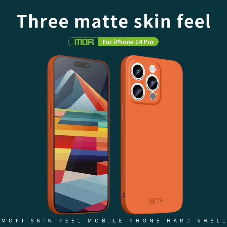 For iPhone 14 Pro MOFI Qin Series Skin Feel All-inclusive PC Phone Case(Green) - iPhone 14 Pro Cases by MOFI | Online Shopping South Africa | PMC TechLife | Buy Now Pay Later Mobicred