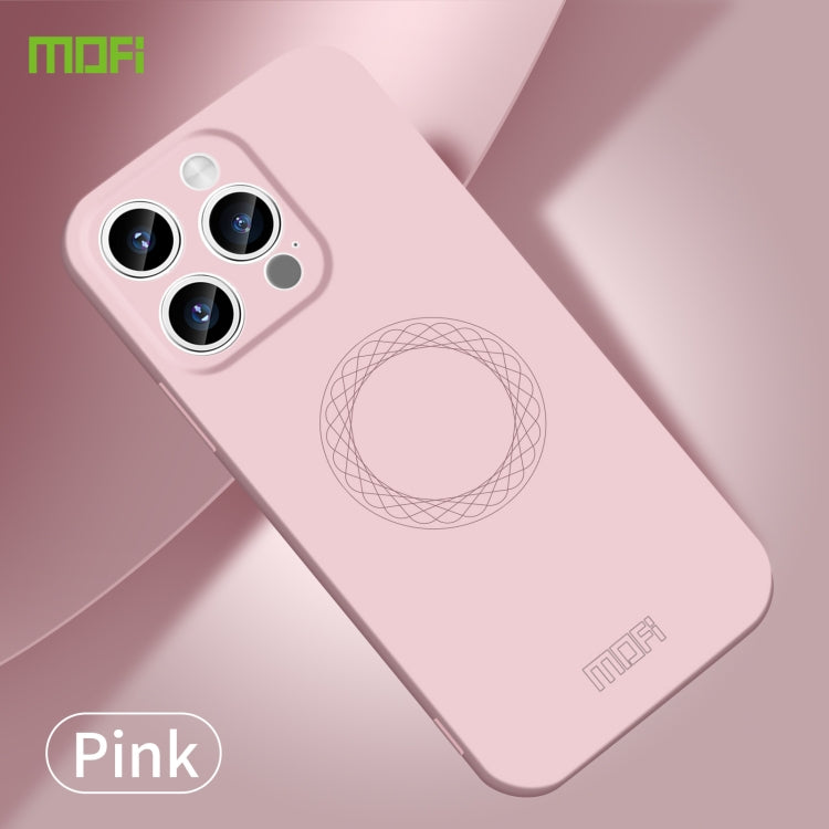 For iPhone 15 Pro Max MOFI Qin Series Magsafe Skin Feel All-inclusive Silicone Phone Case(Pink) - free shipping - PMC TechLife - Order now!