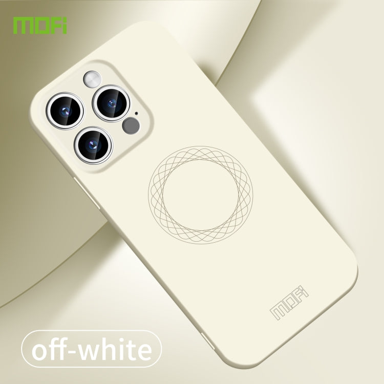 For iPhone 15 Pro Max MOFI Qin Series Magsafe Skin Feel All-inclusive Silicone Phone Case(Beige) - iPhone 15 Pro Max Cases by MOFI | Online Shopping South Africa | PMC TechLife