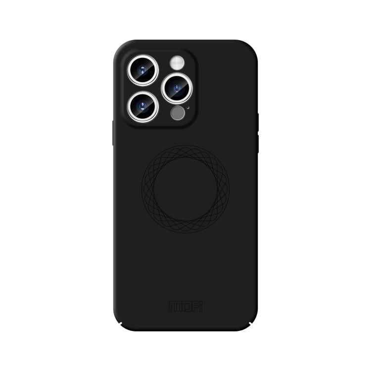For iPhone 15 Pro MOFI Qin Series Magsafe Skin Feel All-inclusive Silicone Phone Case(Black) - iPhone 15 Pro Cases by MOFI | Online Shopping South Africa | PMC TechLife
