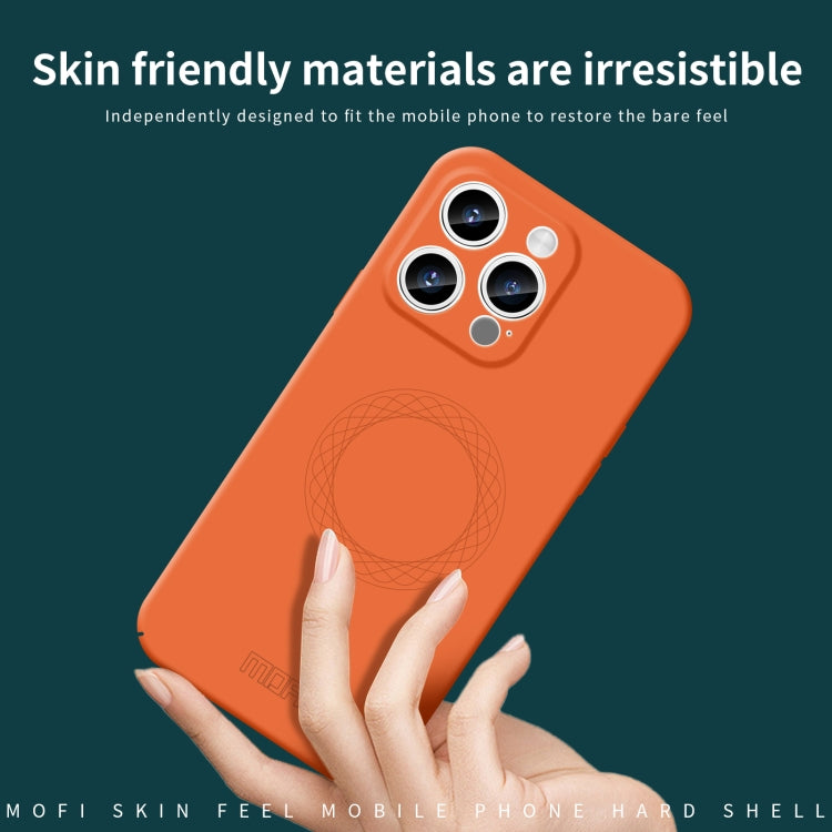 For iPhone 15 Pro MOFI Qin Series Magsafe Skin Feel All-inclusive Silicone Phone Case(Orange) - iPhone 15 Pro Cases by MOFI | Online Shopping South Africa | PMC TechLife | Buy Now Pay Later Mobicred