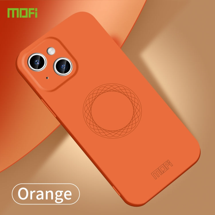 For iPhone 15 Plus MOFI Qin Series Skin Feel All-inclusive Silicone Phone Case(Orange) - free shipping - PMC TechLife - Order now!