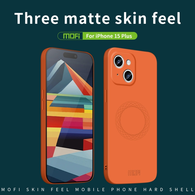 For iPhone 15 Plus MOFI Qin Series Skin Feel All-inclusive Silicone Phone Case(Orange) - free shipping - PMC TechLife - Order now!