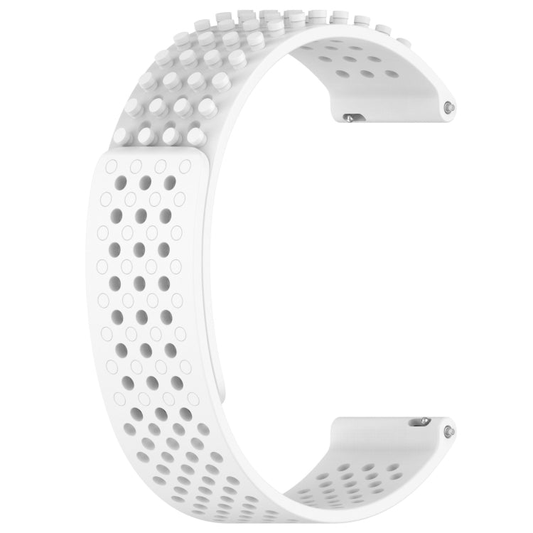 For Samsung Galaxy Watch 5  44mm 20mm Holes Breathable 3D Dots Silicone Watch Band(White) - Watch Bands by PMC TechLife | Online Shopping South Africa | PMC TechLife