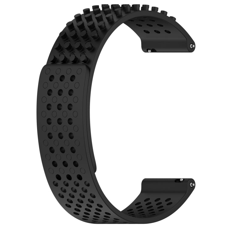 For Amazfit GTR 3 22mm Holes Breathable 3D Dots Silicone Watch Band(Black) - Watch Bands by PMC TechLife | Online Shopping South Africa | PMC TechLife