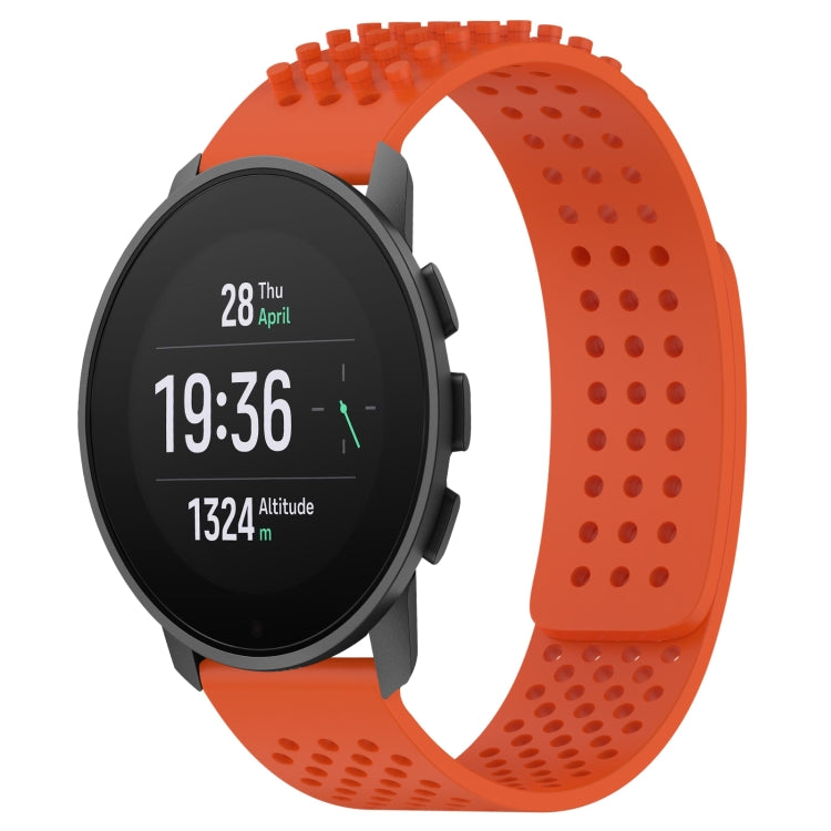 For SUUNTO 9 Peak Pro 22mm Holes Breathable 3D Dots Silicone Watch Band(Orange) -  by PMC TechLife | Online Shopping South Africa | PMC TechLife
