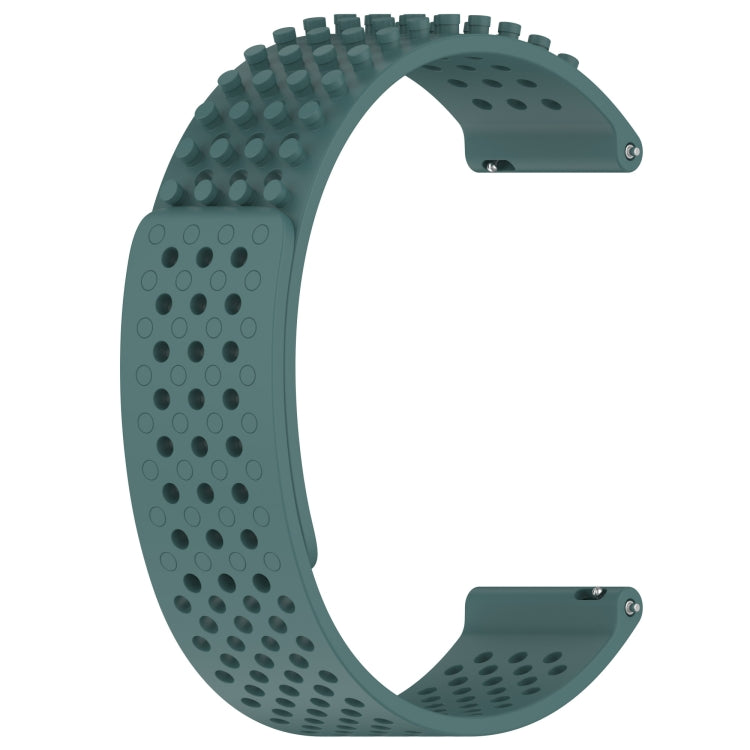 For  SUUNTO 9 Peak 22mm Holes Breathable 3D Dots Silicone Watch Band(Olive Green) -  by PMC TechLife | Online Shopping South Africa | PMC TechLife