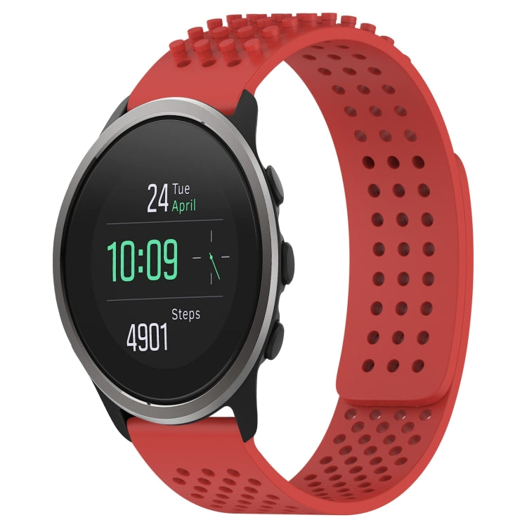 For SUUNTO 5 Peak 22mm Holes Breathable 3D Dots Silicone Watch Band(Red) -  by PMC TechLife | Online Shopping South Africa | PMC TechLife