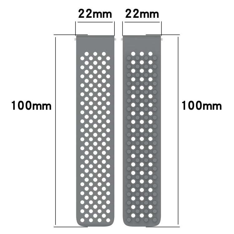 For  SUUNTO 9 Peak 22mm Holes Breathable 3D Dots Silicone Watch Band(Midnight Blue+Olive Green) -  by PMC TechLife | Online Shopping South Africa | PMC TechLife
