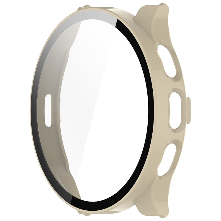 For Garmin Venu 3 PC + Tempered Film Integrated Watch Protective Case(Ivory White) - Watch Cases by PMC TechLife | Online Shopping South Africa | PMC TechLife | Buy Now Pay Later Mobicred