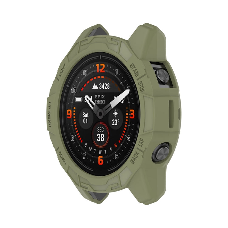 For Garmin Epix Pro 42mm / Fenix 7S / 7S Pro ENKAY Hat-Prince TPU Armor Designed Watch Protective Case(Dark Green) - Watch Cases by ENKAY | Online Shopping South Africa | PMC TechLife | Buy Now Pay Later Mobicred