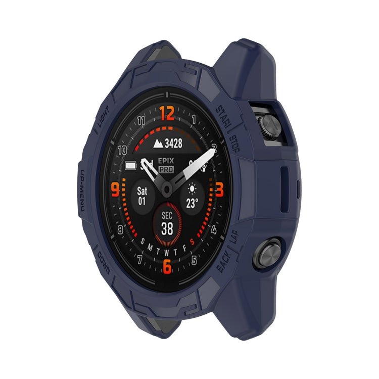 For Garmin Epix Pro 51mm / Fenix 7X / 7X Pro ENKAY Hat-Prince TPU Armor Designed Watch Protective Case(Dark Blue) - Watch Cases by ENKAY | Online Shopping South Africa | PMC TechLife | Buy Now Pay Later Mobicred