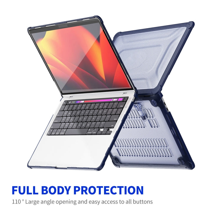 For MacBook Air 13.3 A2179/A2337 ENKAY Hat-Prince 3 in 1 Protective Bracket Case Cover Hard Shell with TPU Keyboard Film / PET Screen Protector, Version:US(Dark Blue) - free shipping - PMC Jewellery - Order now!
