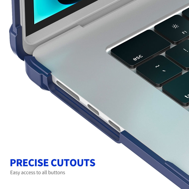 For MacBook Air 15.3 A2941/M3 2024 A3114 ENKAY Hat-Prince 3 in 1 Protective Bracket Case Cover Hard Shell with TPU Keyboard Film / PET Screen Protector, Version:EU(Dark Blue) - free shipping - PMC TechLife - Order now!
