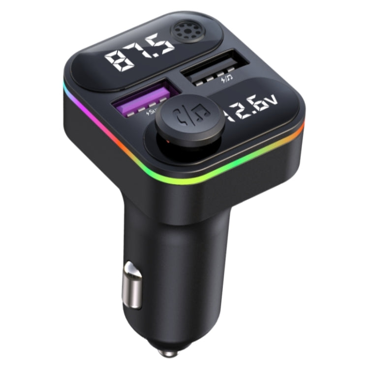 C37 Car QC3.0 20W Fast Charger LED Backlit Atmosphere Light MP3 Player Bluetooth FM Transmitter - Bluetooth Car Kits by PMC TechLife | Online Shopping South Africa | PMC TechLife | Buy Now Pay Later Mobicred