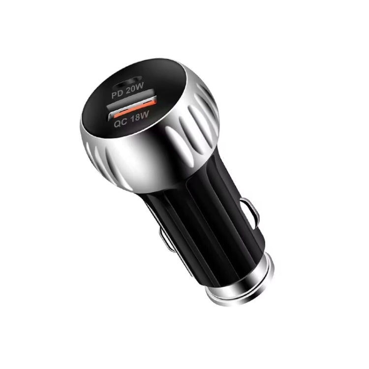 YSY-310PD 38W PD20W USB-C + QC3.0 18W USB Dual Port Fast Car Charger(Black) - Car Charger by PMC TechLife | Online Shopping South Africa | PMC TechLife | Buy Now Pay Later Mobicred