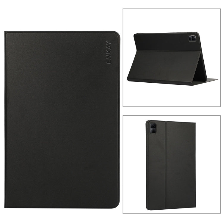 For Redmi Pad SE 11.0 ENKAY Leather Stand Smart Tablet Case(Black) - free shipping - PMc TechLife - Order now!
