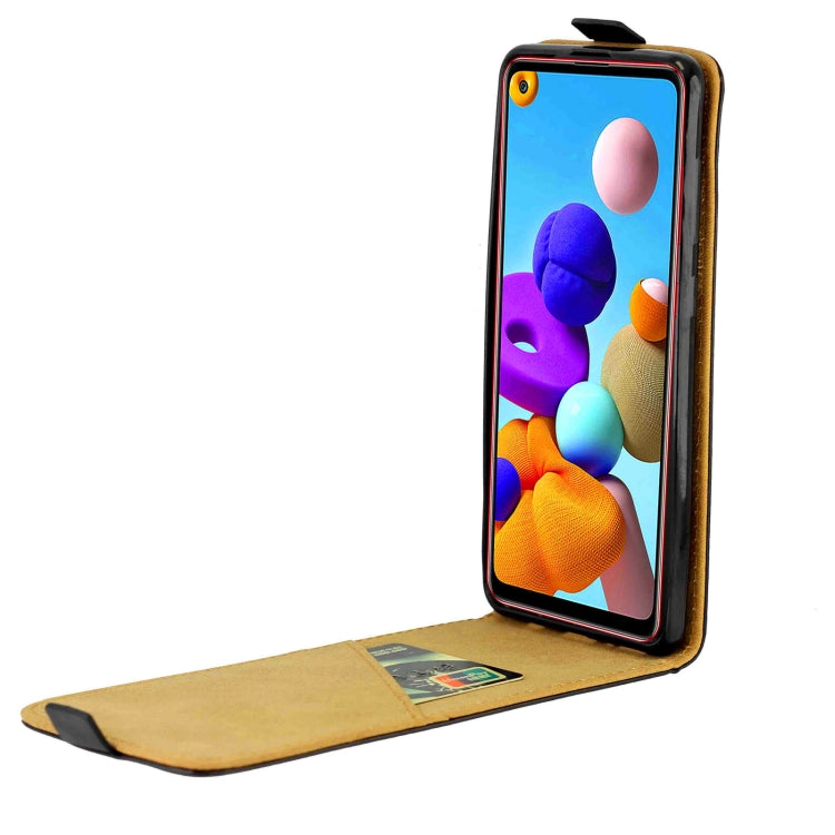 For iPhone 16e Vertical Flip Leather Phone Case with Card Slot(Black) - iPhone 16e Cases by PMC TechLife | Online Shopping South Africa | PMC TechLife | Buy Now Pay Later Mobicred