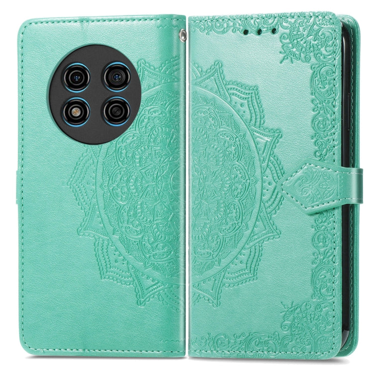 For Ulefone Note 15 Mandala Flower Embossed Leather Phone Case(Green) - Ulefone Cases by PMC Jewellery | Online Shopping South Africa | PMC Jewellery | Buy Now Pay Later Mobicred