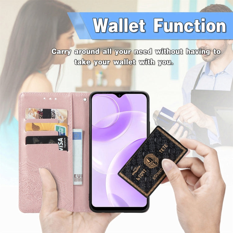 For Ulefone Note 15 Mandala Flower Embossed Leather Phone Case(Black) - Ulefone Cases by PMC Jewellery | Online Shopping South Africa | PMC Jewellery | Buy Now Pay Later Mobicred