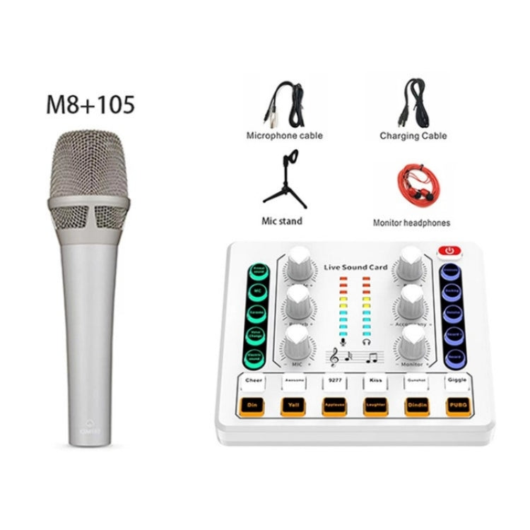 BM800 Live Sound Card with Condenser Microphone Kit(White) - Live Sound Effects Processors by PMC TechLife | Online Shopping South Africa | PMC TechLife | Buy Now Pay Later Mobicred
