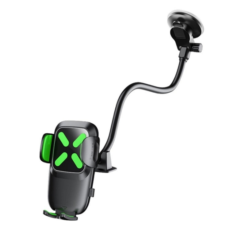 X034 Universal Truck Bus Dashboard Flexible Adjustable Windshield Suction Cup Car Phone Holder(Green) - Car Holders by PMC TechLife | Online Shopping South Africa | PMC TechLife | Buy Now Pay Later Mobicred