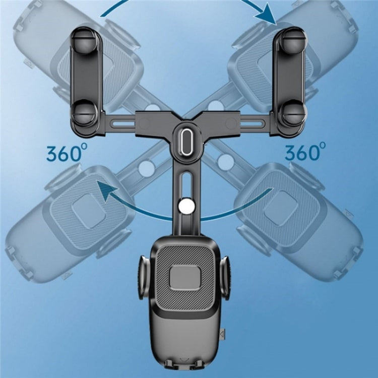 R009 Universal Vehicle Retractable Phone Clip Holder Car Rearview Mirror Cell Phone Mount(Black) - Car Holders by PMC TechLife | Online Shopping South Africa | PMC TechLife | Buy Now Pay Later Mobicred