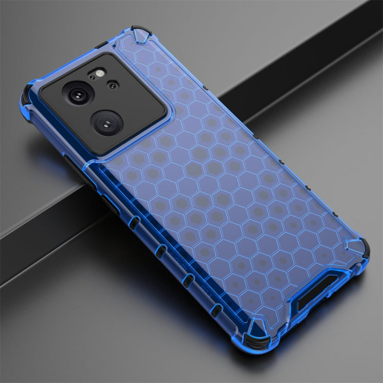 For Xiaomi 13T Shockproof Honeycomb Phone Case(Blue) - Xiaomi Cases by PMC TechLife | Online Shopping South Africa | PMC TechLife | Buy Now Pay Later Mobicred