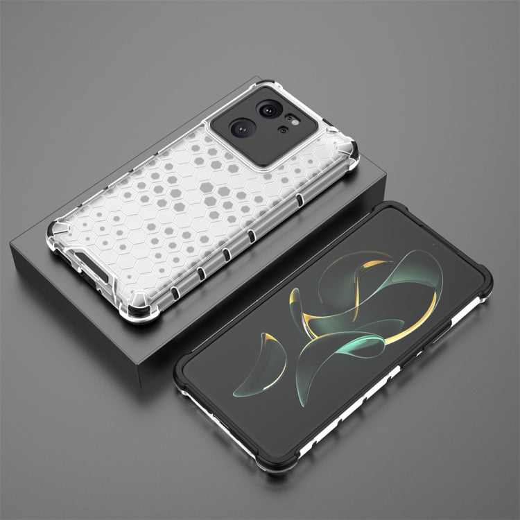 For Xiaomi 13T Pro Shockproof Honeycomb Phone Case(White) - Xiaomi Cases by PMC TechLife | Online Shopping South Africa | PMC TechLife | Buy Now Pay Later Mobicred