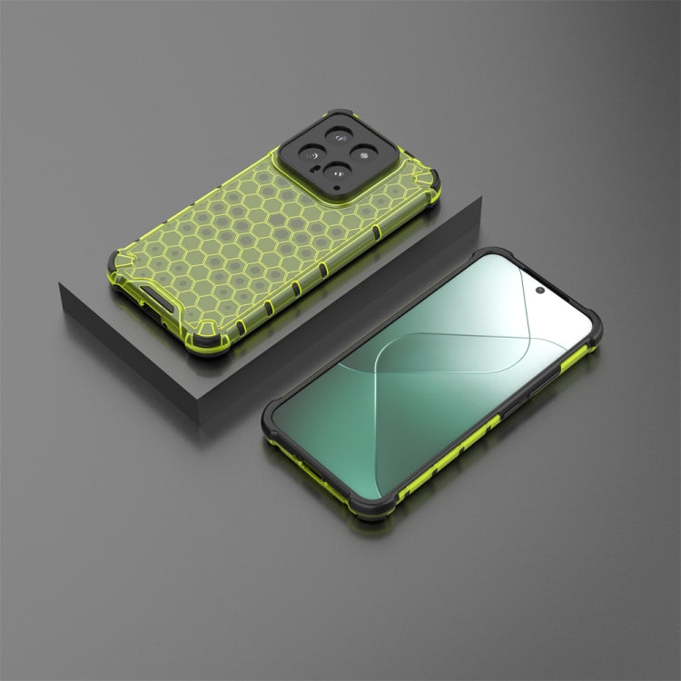 For Xiaomi 14 Shockproof Honeycomb Phone Case(Green) - 14 Cases by PMC TechLife | Online Shopping South Africa | PMC TechLife | Buy Now Pay Later Mobicred