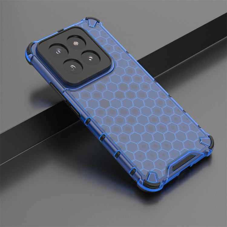 For Xiaomi 14 Pro Shockproof Honeycomb Phone Case(Blue) - 14 Pro Cases by PMC TechLife | Online Shopping South Africa | PMC TechLife | Buy Now Pay Later Mobicred