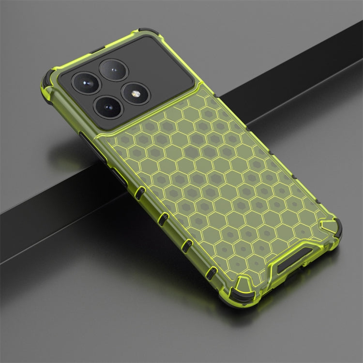 For Redmi K70 Shockproof Honeycomb Phone Case(Green) - Xiaomi Cases by PMC TechLife | Online Shopping South Africa | PMC TechLife | Buy Now Pay Later Mobicred