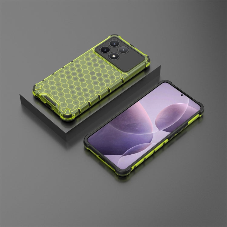 For Redmi K70 Shockproof Honeycomb Phone Case(Green) - Xiaomi Cases by PMC TechLife | Online Shopping South Africa | PMC TechLife | Buy Now Pay Later Mobicred