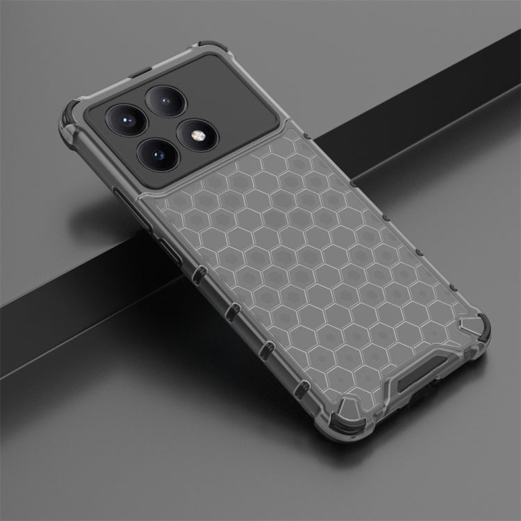 For Redmi K70E Shockproof Honeycomb Phone Case(Black) - K70E Cases by PMC TechLife | Online Shopping South Africa | PMC TechLife | Buy Now Pay Later Mobicred