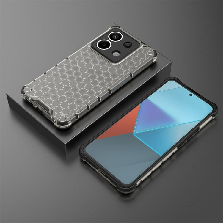 For Xiaomi Poco X6 Shockproof Honeycomb Phone Case(Black) - Xiaomi Cases by PMC TechLife | Online Shopping South Africa | PMC TechLife | Buy Now Pay Later Mobicred