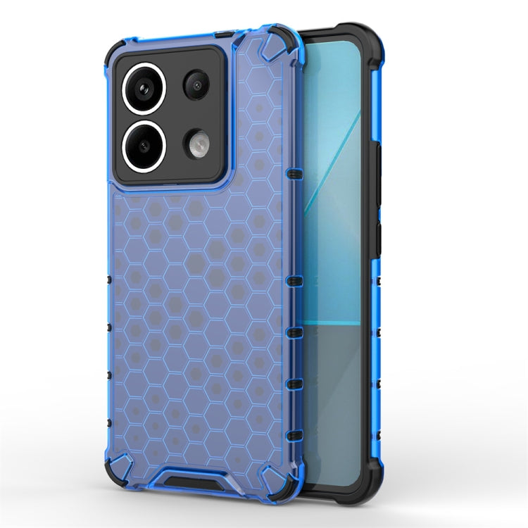 For Xiaomi Poco X6 Shockproof Honeycomb Phone Case(Blue) - Xiaomi Cases by PMC TechLife | Online Shopping South Africa | PMC TechLife | Buy Now Pay Later Mobicred