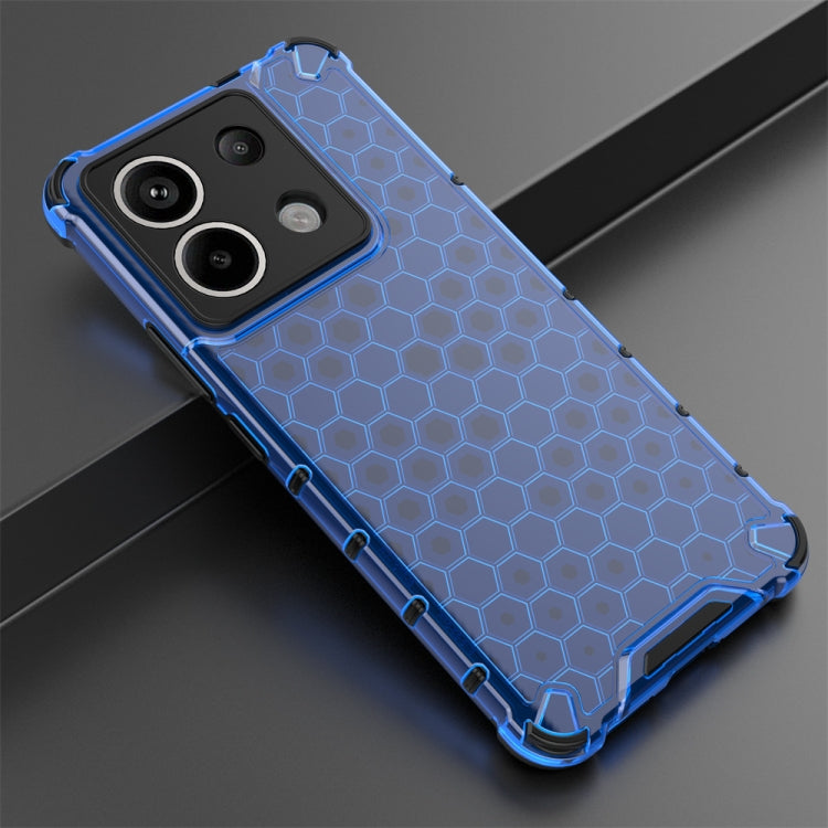 For Xiaomi Poco X6 Shockproof Honeycomb Phone Case(Blue) - Xiaomi Cases by PMC TechLife | Online Shopping South Africa | PMC TechLife | Buy Now Pay Later Mobicred