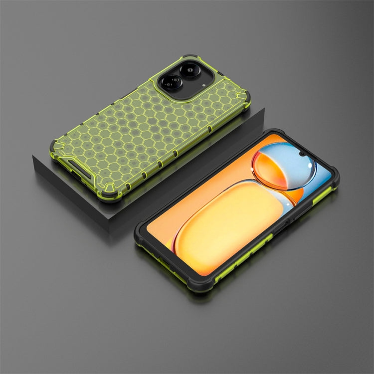 For  Redmi 13C 4G Shockproof Honeycomb Phone Case(Green) - 13C Cases by PMC TechLife | Online Shopping South Africa | PMC TechLife | Buy Now Pay Later Mobicred