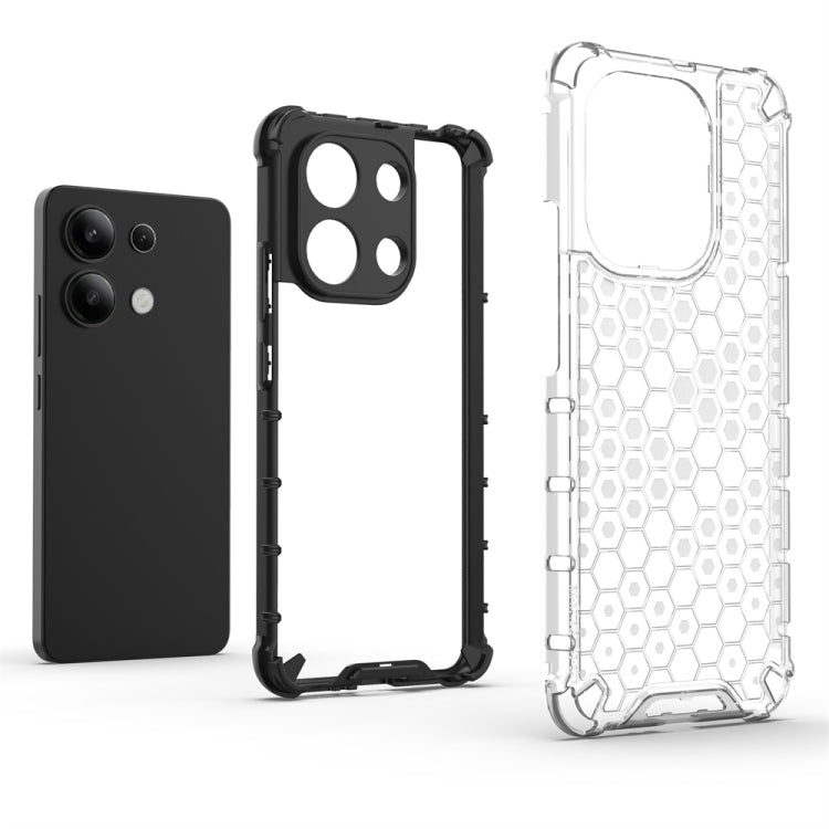 For Redmi Note 13 4G Global Shockproof Honeycomb Phone Case(Red) - Xiaomi Cases by PMC TechLife | Online Shopping South Africa | PMC TechLife | Buy Now Pay Later Mobicred