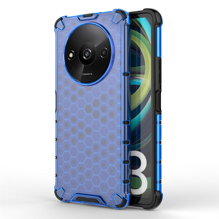 For Xiaomi Redmi A3 Shockproof Honeycomb Phone Case(Blue) - Xiaomi Cases by PMC TechLife | Online Shopping South Africa | PMC TechLife | Buy Now Pay Later Mobicred