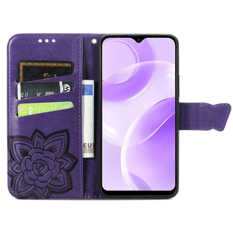 For Ulefone Note 15 Butterfly Love Flower Embossed Leather Phone Case(Purple) - free shipping - PMC Jewellery - Order now!