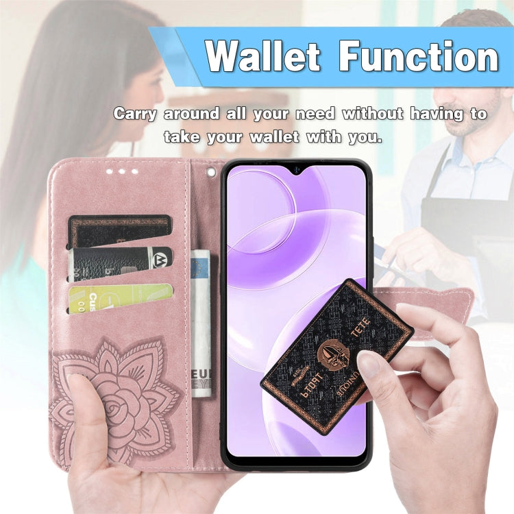 For Ulefone Note 15 Butterfly Love Flower Embossed Leather Phone Case(Gray) - Ulefone Cases by PMC Jewellery | Online Shopping South Africa | PMC Jewellery | Buy Now Pay Later Mobicred
