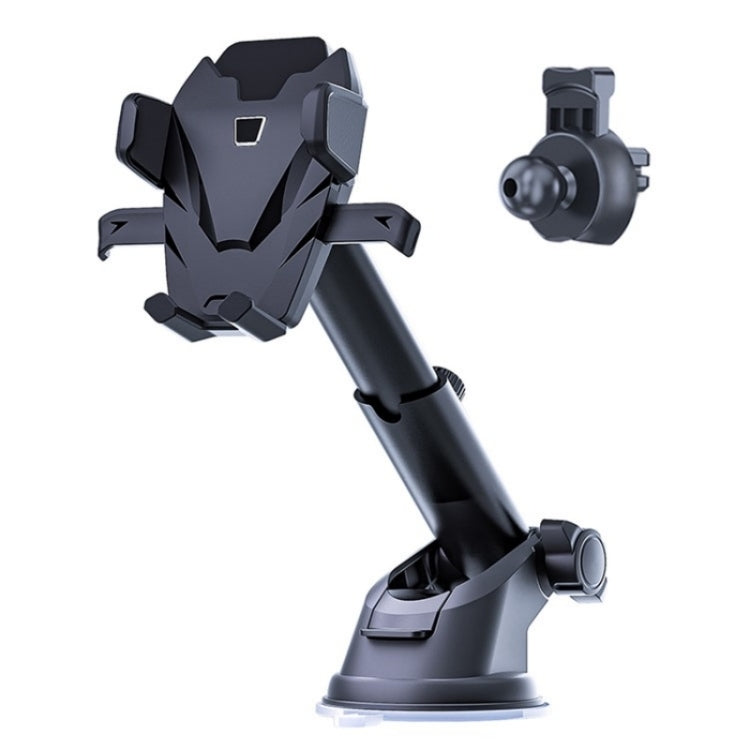 D39+105 With Air Vent Clip Suction Cup Base Telescopic Arm Automatic Clamp Car Phone Holder Bracket - Car Holders by PMC TechLife | Online Shopping South Africa | PMC TechLife | Buy Now Pay Later Mobicred