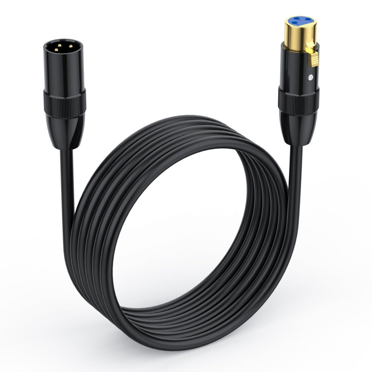 JUNSUNMAY XLR Male to Female Mic Cord 3 Pin Audio Cable Balanced Shielded Cable, Length:0.5m - Microphone Audio Cable & Connector by JUNSUNMAY | Online Shopping South Africa | PMC TechLife | Buy Now Pay Later Mobicred