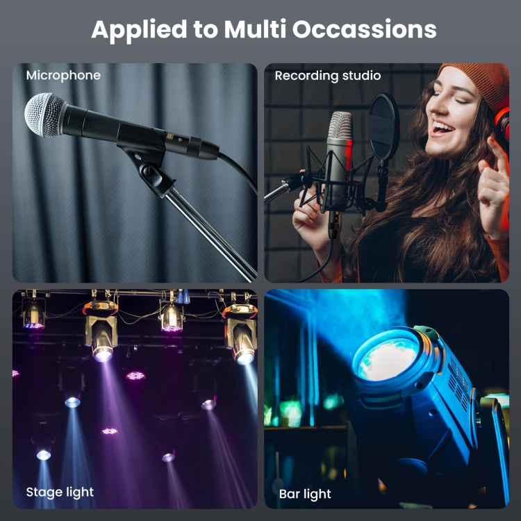 JUNSUNMAY XLR Male to Female Mic Cord 3 Pin Audio Cable Balanced Shielded Cable, Length:0.5m - Microphone Audio Cable & Connector by JUNSUNMAY | Online Shopping South Africa | PMC TechLife | Buy Now Pay Later Mobicred