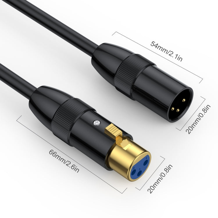 JUNSUNMAY XLR Male to Female Mic Cord 3 Pin Audio Cable Balanced Shielded Cable, Length:15m - Microphone Audio Cable & Connector by JUNSUNMAY | Online Shopping South Africa | PMC TechLife | Buy Now Pay Later Mobicred