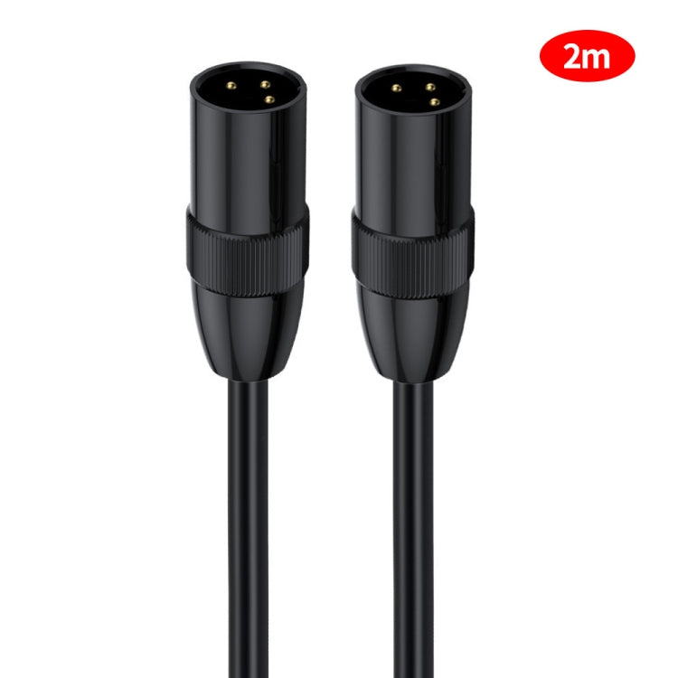 JUNSUNMAY XLR Male to Male Mic Cord 3 Pin Audio Cable Balanced Shielded Cable, Length:2m - Microphone Audio Cable & Connector by JUNSUNMAY | Online Shopping South Africa | PMC TechLife | Buy Now Pay Later Mobicred