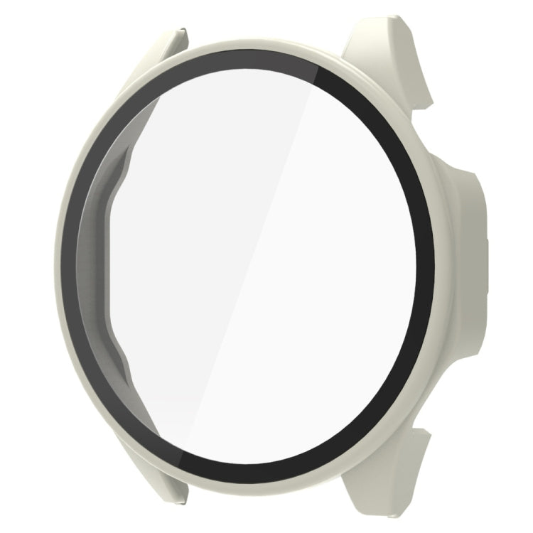 For Huawei Watch GT 4 41mm PC + Tempered Film Integrated Watch Protective Case(Ivory White) - Watch Cases by PMC TechLife | Online Shopping South Africa | PMC TechLife | Buy Now Pay Later Mobicred