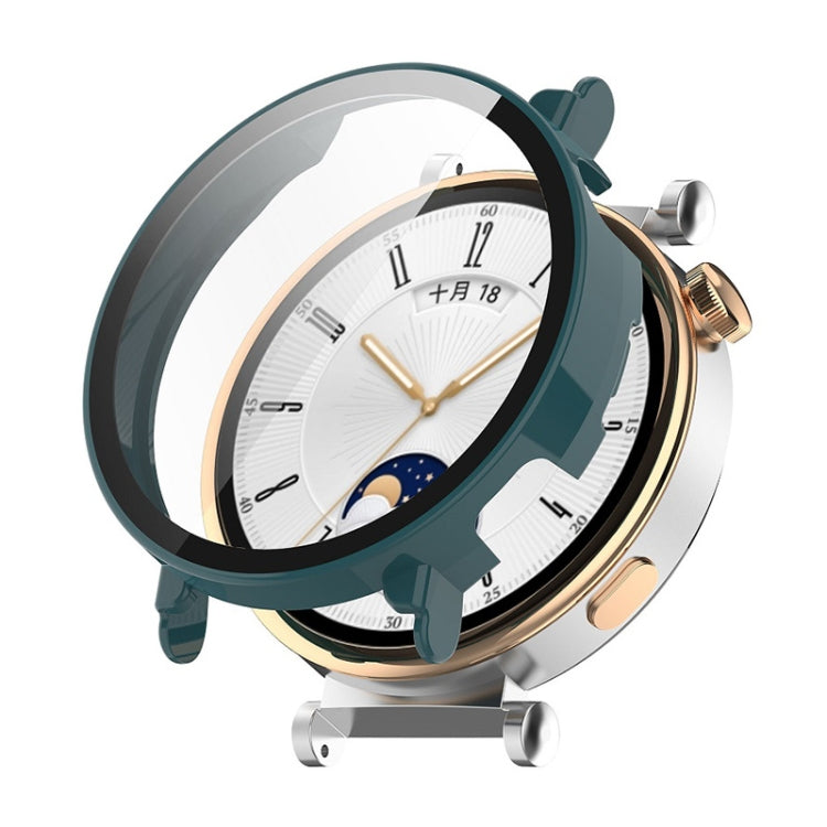 For Huawei Watch GT 4 41mm ENKAY Hat-Prince Full Coverage PC + Tempered Film Integrated Watch Protective Case(Dark Green) - Watch Cases by ENKAY | Online Shopping South Africa | PMC TechLife | Buy Now Pay Later Mobicred