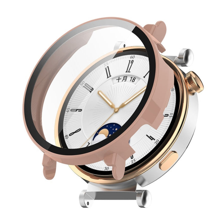 For Huawei Watch GT 4 46mm ENKAY Hat-Prince Full Coverage PC + Tempered Film Integrated Watch Protective Case(Pink) - Watch Cases by ENKAY | Online Shopping South Africa | PMC TechLife | Buy Now Pay Later Mobicred